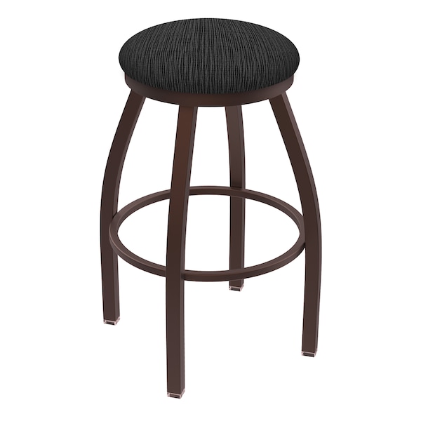 36" Swivel X-Tall Bar Stool, Bronze Finish, Graph Coal Seat